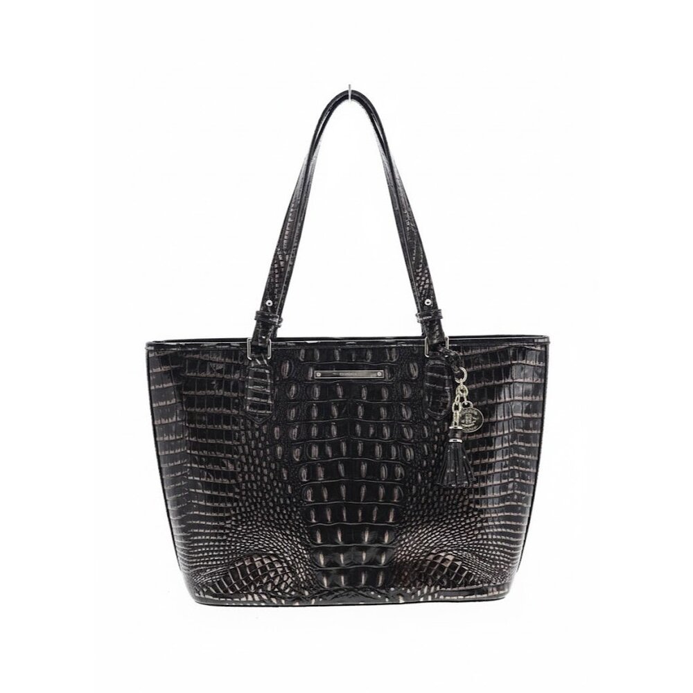 NWT Brahmin Medium Asher in Ironwood Melbourne Croc-embossed Leather Purse